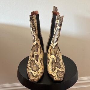 Paris Texas Snakeskin Ankle Boots
